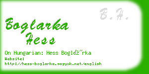 boglarka hess business card